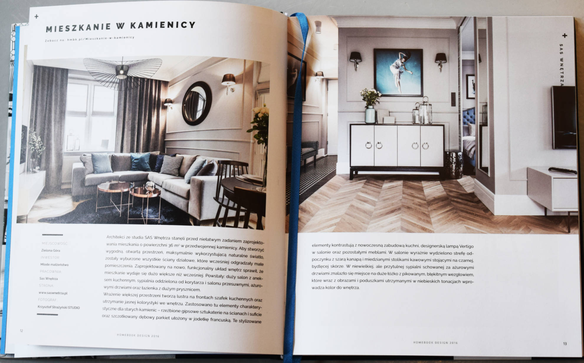 Aranżacja mieszkania w kamienicy - publikacja w czasopiśmie branżowym - SAS Wnętrza i Kuchnie